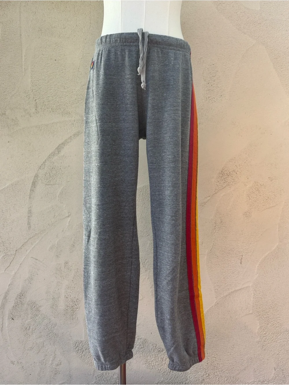 Aviator Nation 5-Stripe Sweatpants Heather Gray Size S - Picture 5 of 12